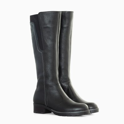 Cizme negre din piele naturala ZARA D23