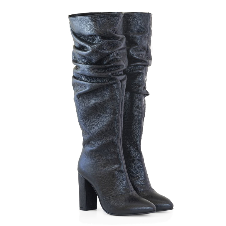 Cizme piele cu toc, Cezara D177