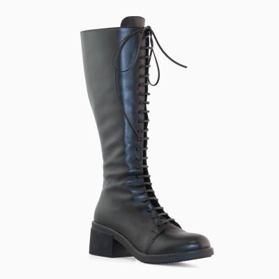 Cizme negre din piele naturala Amir D55