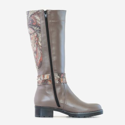 Cizme piele naturala Daria grej D100