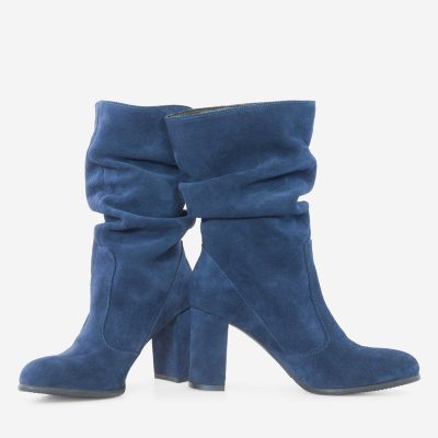 Cizme piele naturala bleumarin Leon D101