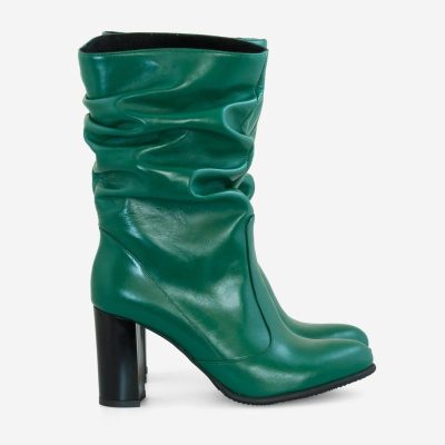 Cizme verzi piele Mira D12