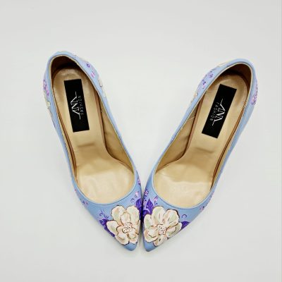 Pantofi piele pictati manual Positiva L22