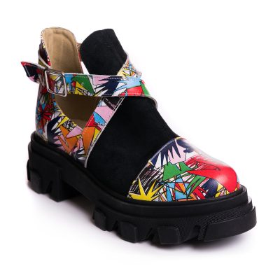 Ghete colorate din piele naturala Hanna V45
