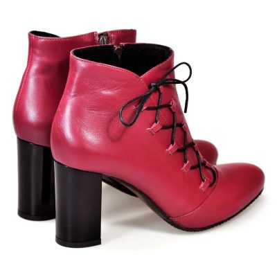 Botine bordo cu siret decorativ D02