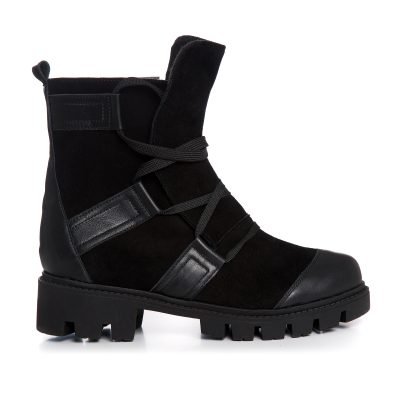 Ghete negre din piele naturala Esteffa V80