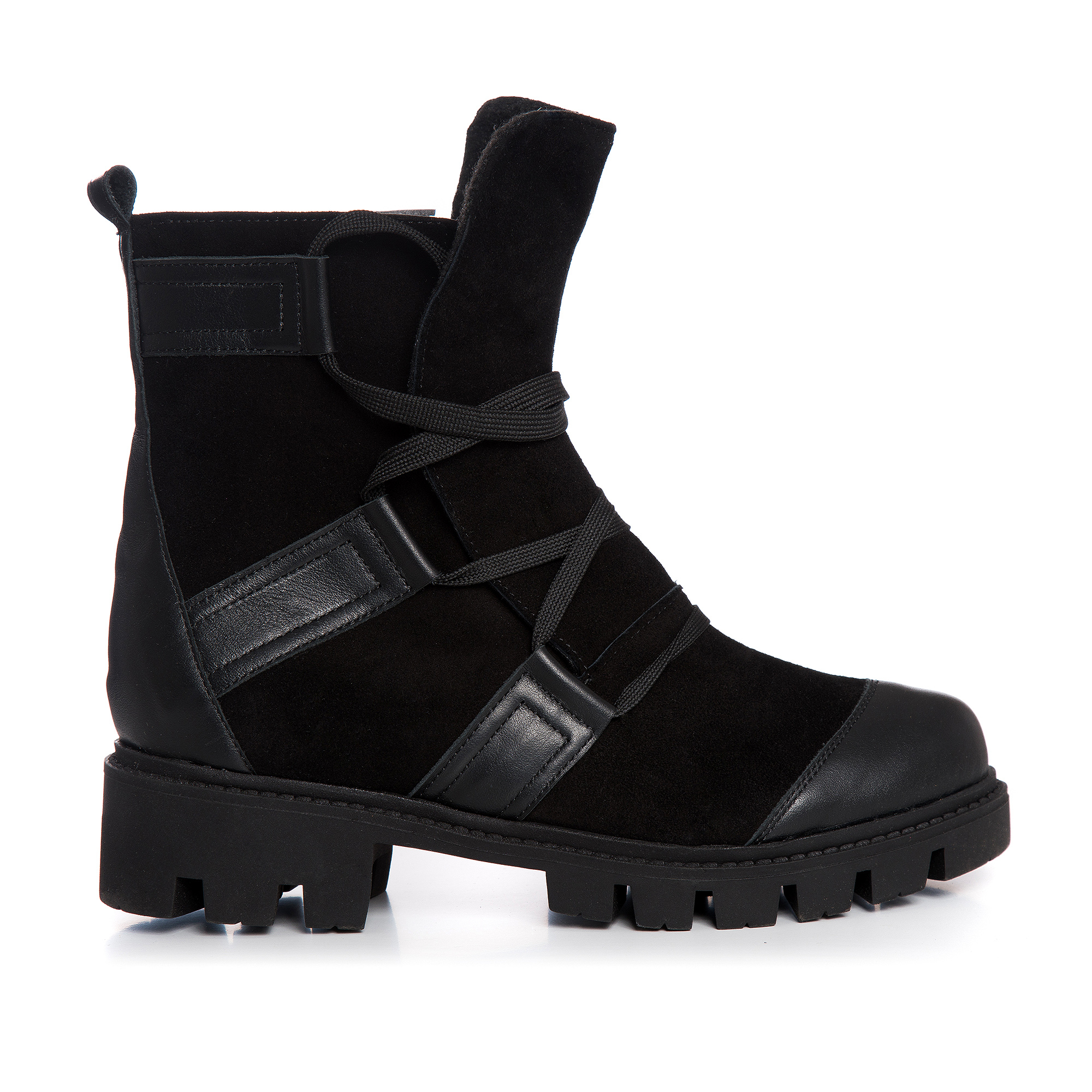 Ghete negre din piele naturala Esteffa V80