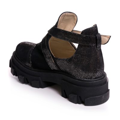 Ghete negre din piele naturala Hanna V31
