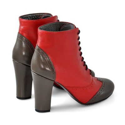 Botine Dafina din piele naturala duo D10