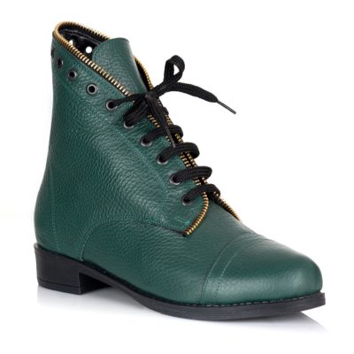 Ghete verzi din piele naturala Louis V71
