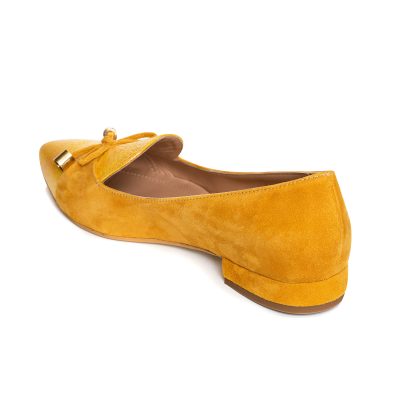 Mocasini galben mustar din piele naturala L11