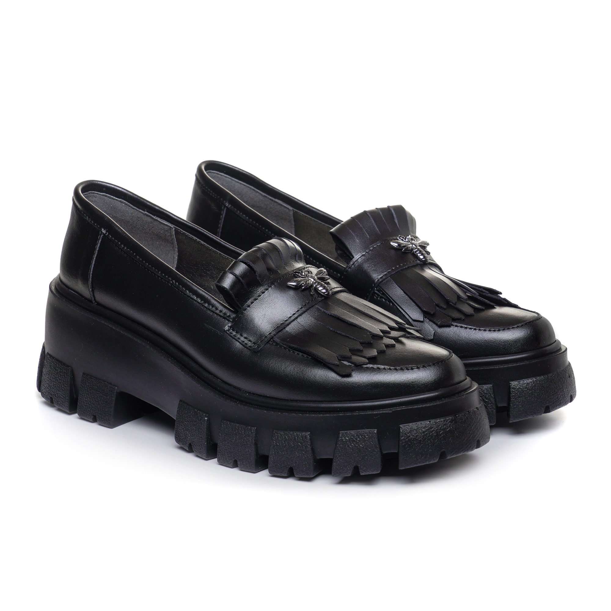 Oxford negru piele naturala la comanda Carola V13