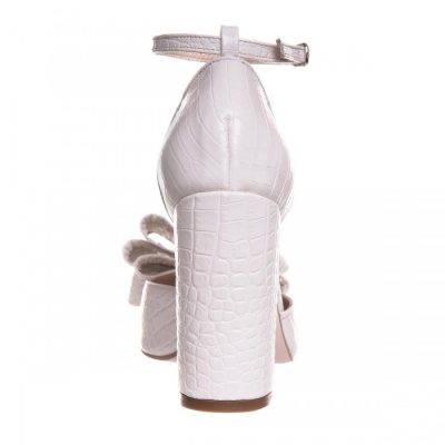 Pantofi albi din piele naturala Discret S2