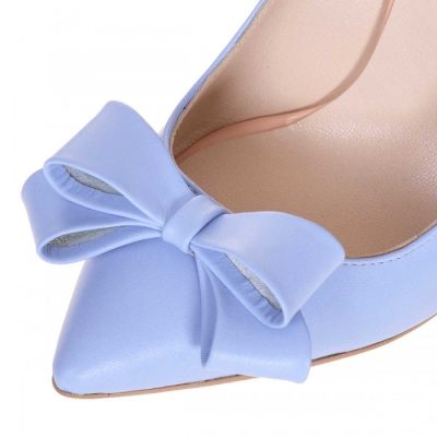 Pantofi Stiletto blue din piele naturala Clare S21