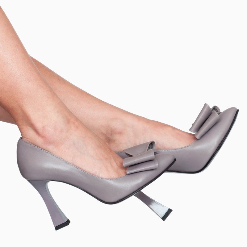 Pantofi lila din piele naturala Adele D5
