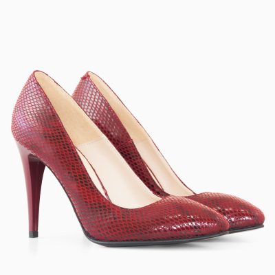 Pantofi dama Stiletto rosu Loretta D9