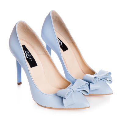 Pantofi Stiletto blue din piele naturala Clare S21