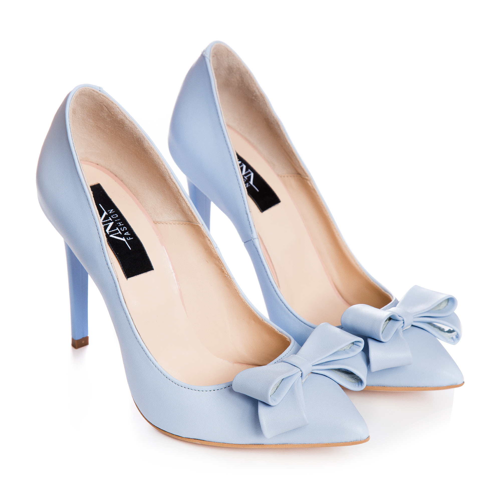 Pantofi Stiletto blue din piele naturala Clare S21