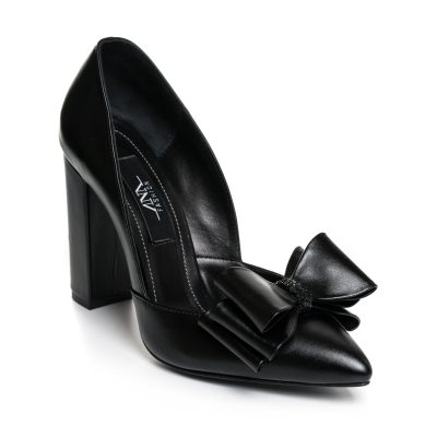 Pantofi Stiletto negru din piele naturala Bela L55