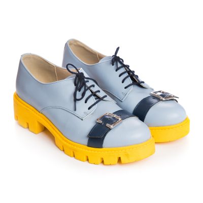 Pantofi piele tip Oxford Blue World V21