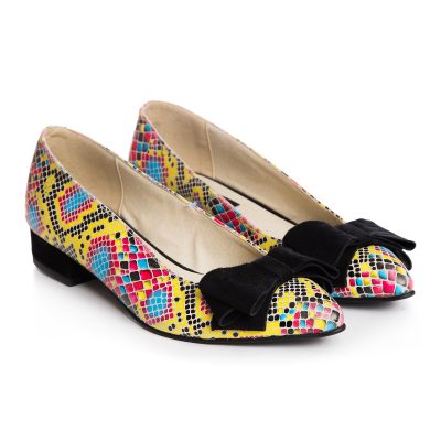 Balerini piele multicolora Blanca V80