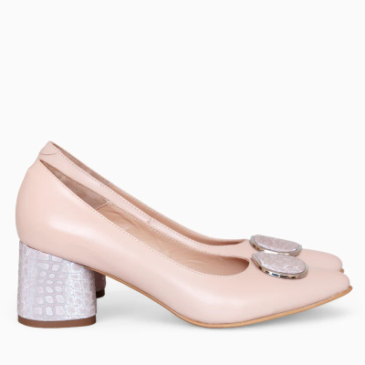 Pantofi nude piele la comanda Lina D1