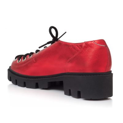 Pantofi piele Oxford IDA rosu V101