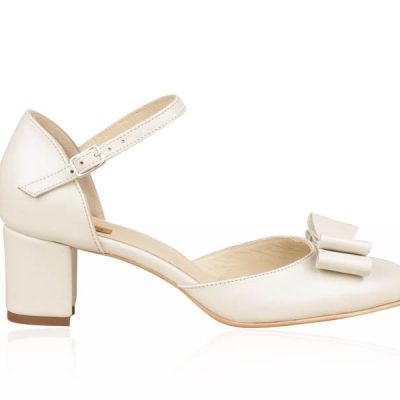 Pantofi mireasa din piele naturala Teo N65