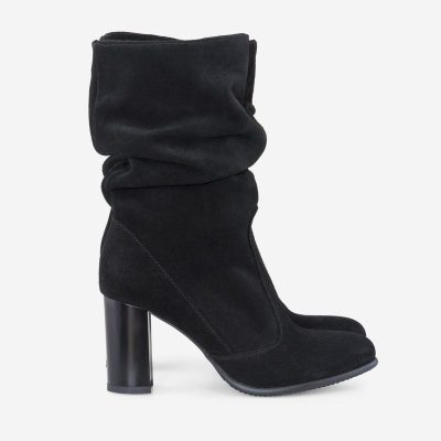 Cizme negre piele naturala Mira D104