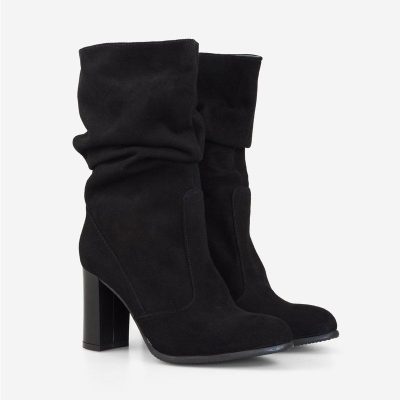 Cizme negre piele naturala Mira D104