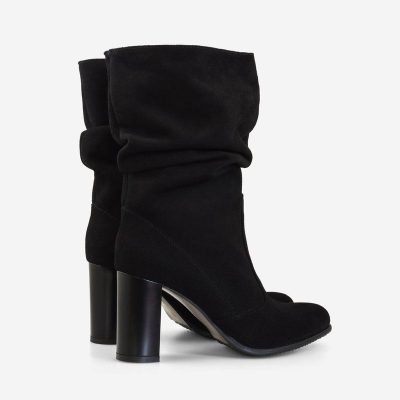 Cizme negre piele naturala Mira D104