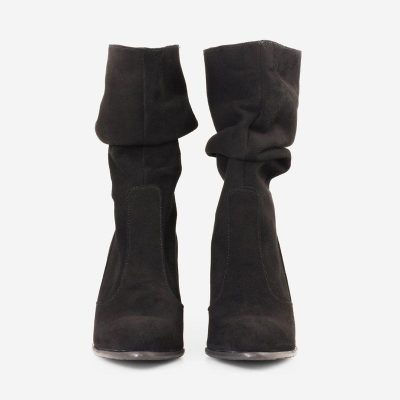 Cizme negre piele naturala Mira D104