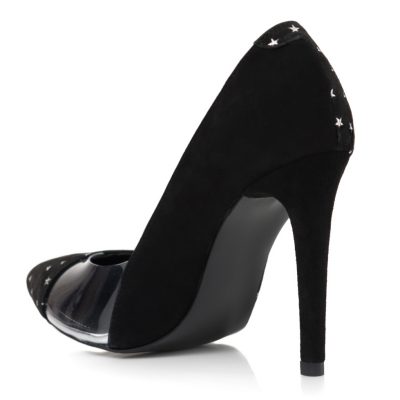 Pantofi negri din piele naturala Night L245