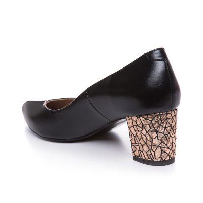 Pantofi negri din piele naturala Cleo L45