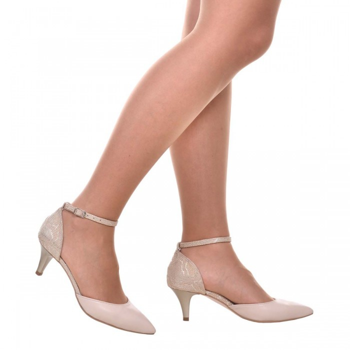 Pantofi nude din piele naturala Fantasy S103