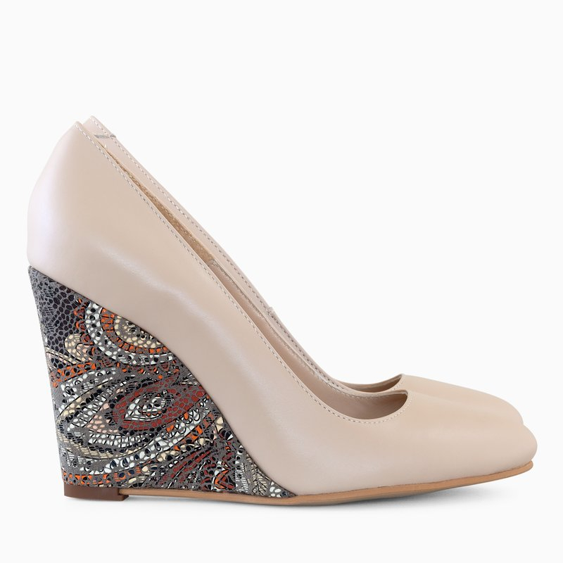 Pantofi la comanda cu toc ortopedic Naty Cappuccino D70