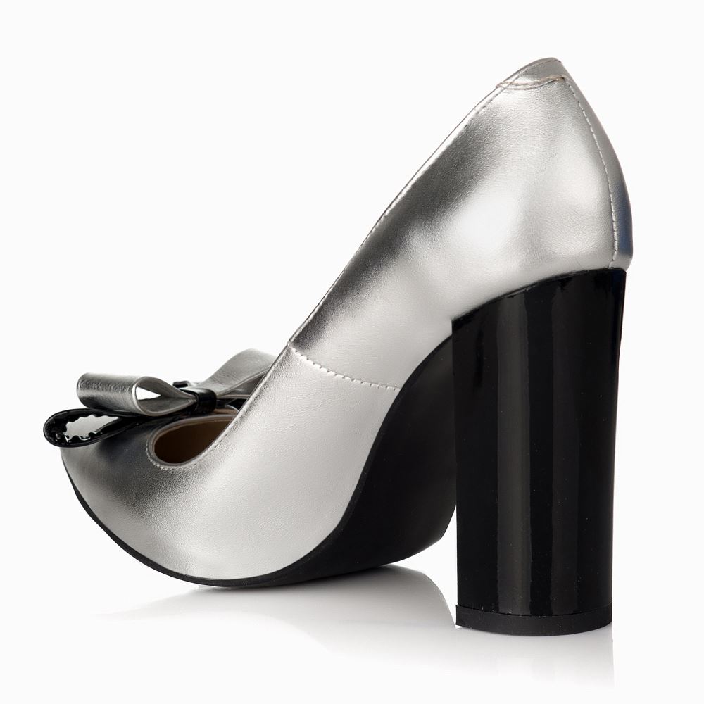 Pantofi online Stiletto Chic argintiu S23