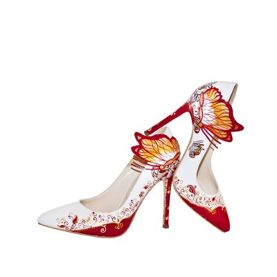 Pantofi piele pictati manual IRIS C107
