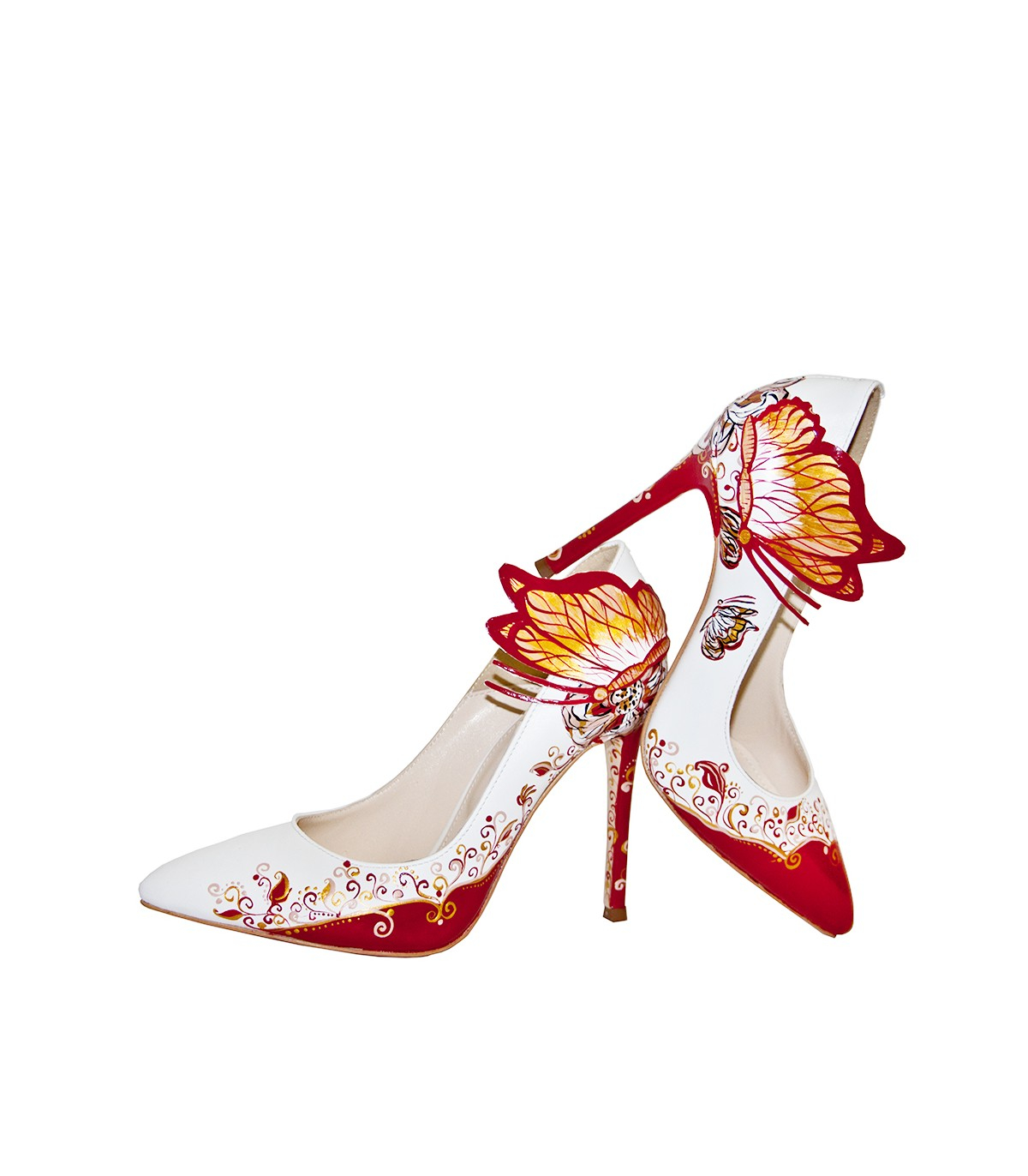 Pantofi piele pictati manual IRIS C107