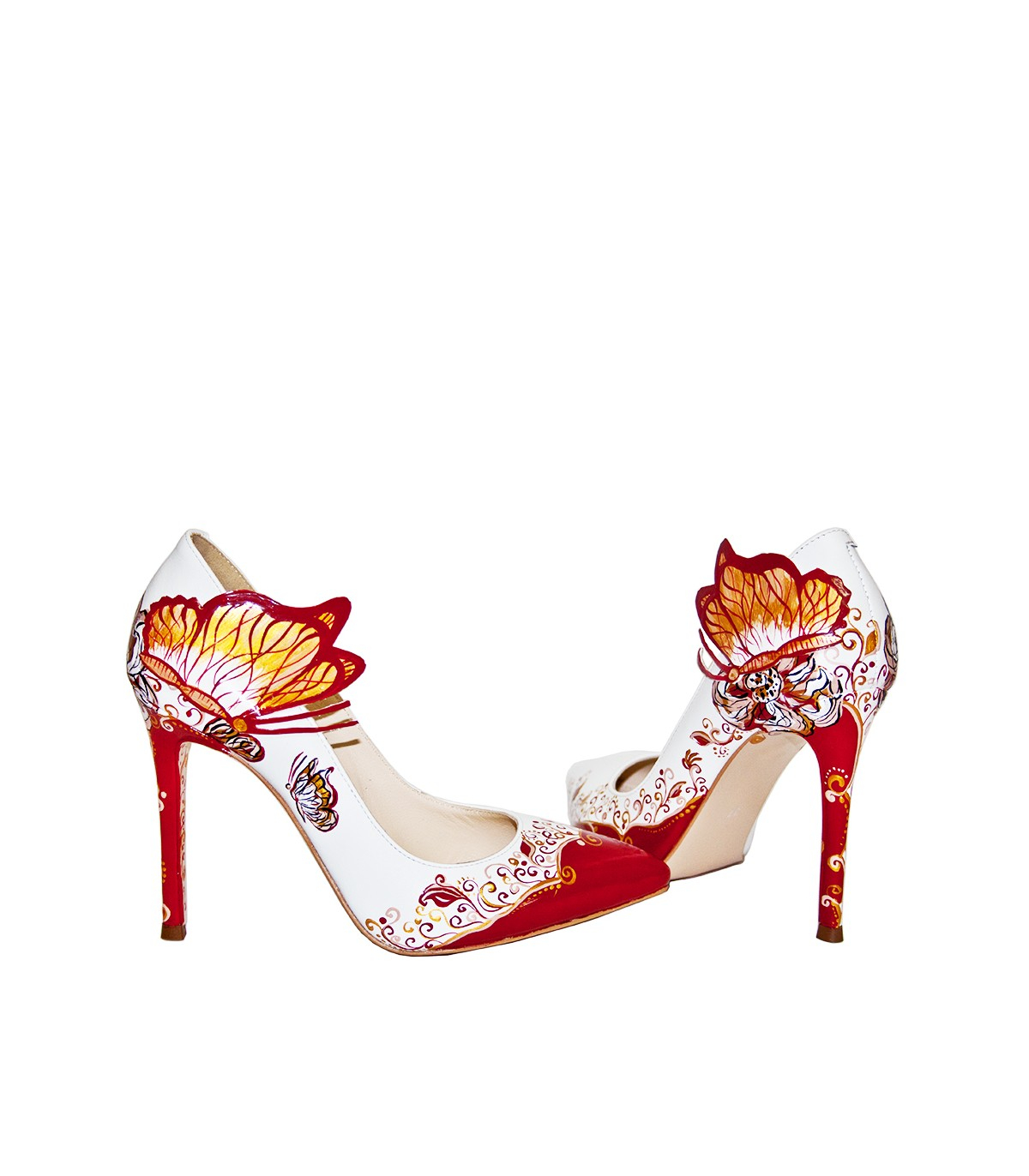 Pantofi piele pictati manual IRIS C107