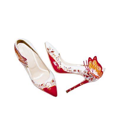 Pantofi piele pictati manual IRIS C107