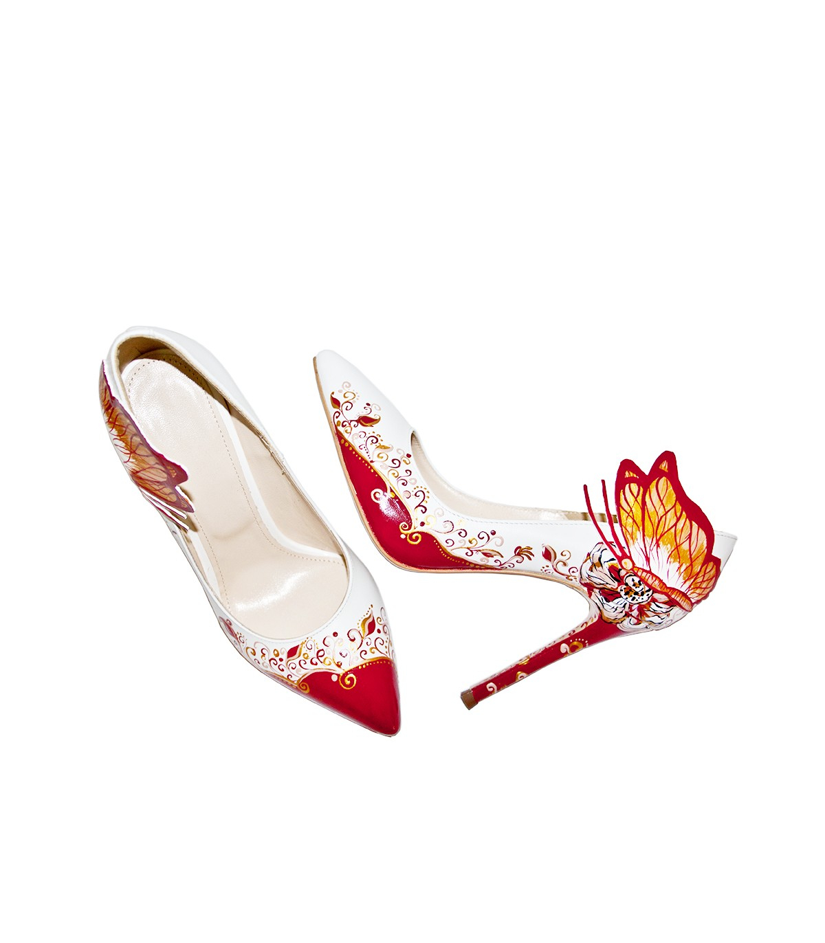 Pantofi piele pictati manual IRIS C107