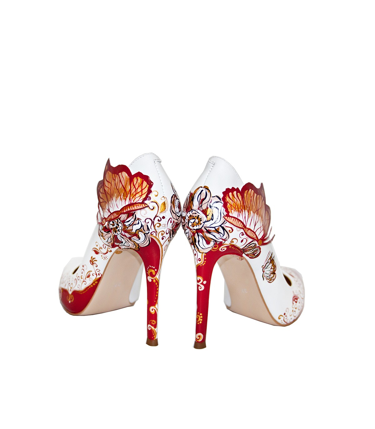Pantofi piele pictati manual IRIS C107