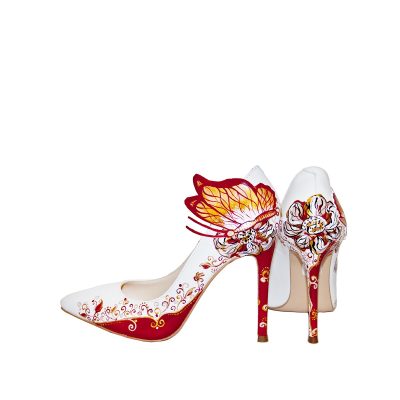 Pantofi piele pictati manual IRIS C107