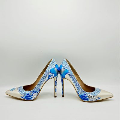 Pantofi pictati manual Butterfly Fancy Mix L101