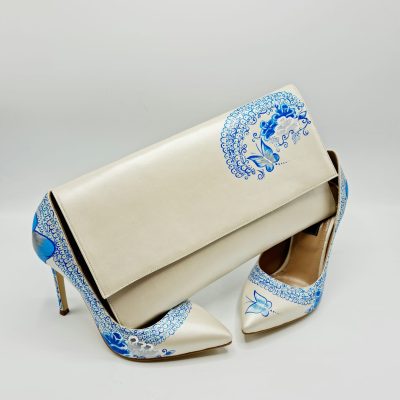 Pantofi pictati manual Butterfly Fancy Mix L101