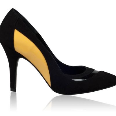 Pantofi Stiletto Duo negru/galben N3