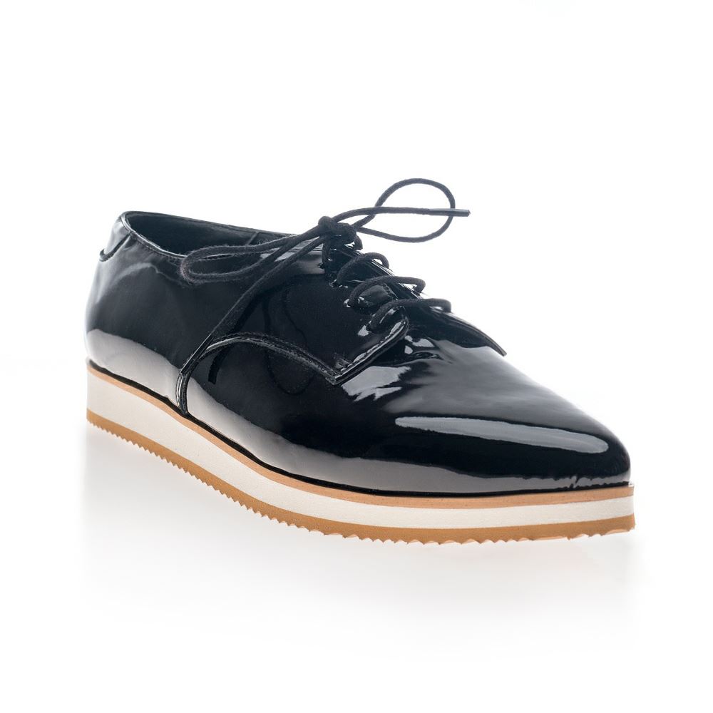 Pantofi Oxford Carolyn piele varf ascutit V1
