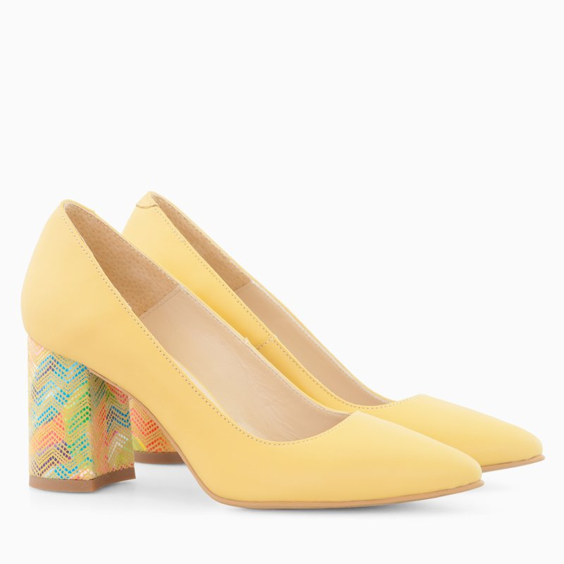 Pantofi piele galbeni Alma D21