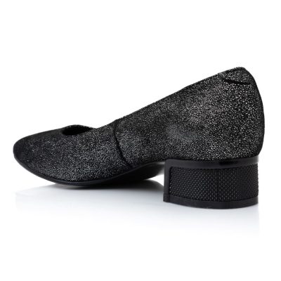 Balerini negri piele naturala Calla V80